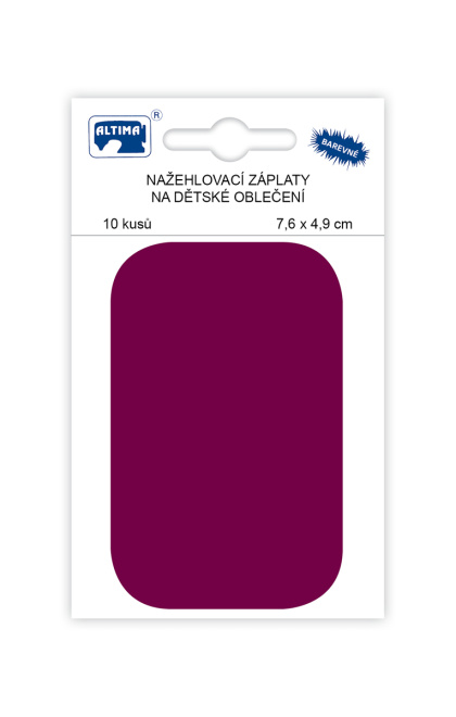 Nažehľovacie záplaty malé 10 ks v balení - vínová